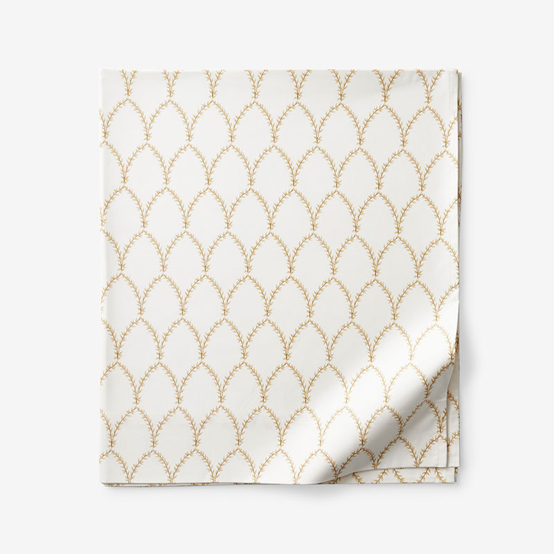 Laurel Classic Smooth Sateen Flat Bed Sheet - Gold, Queen