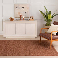 Ramsey Hank Knotted Wool Rug - Rust, 8' x 10'
