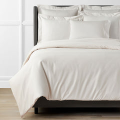 Premium Smooth Supima® Cotton Wrinkle-Free Sateen Duvet Cover - Ivory, King/Cal. King