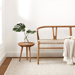 Honeycomb Handwoven Wool Rug -  Natural, 2' x 3'