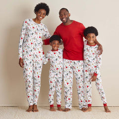 Family Printed Peruvian Cotton Men's Pajama Set - Holiday Paws, XL