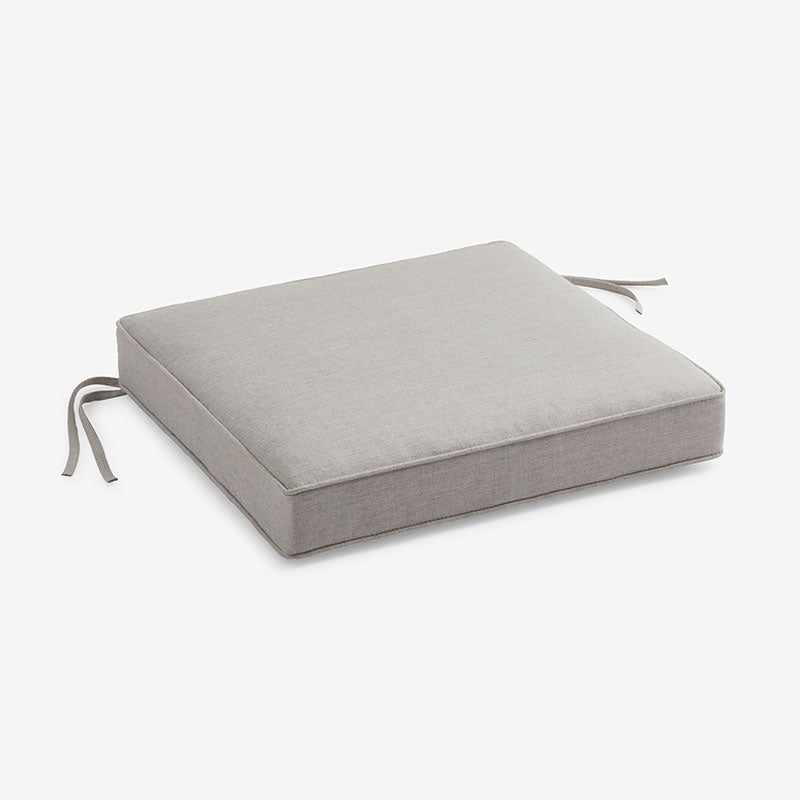 Replacement Boxed Edge Chair Cushion - Silver, 18 in. x 18 in.