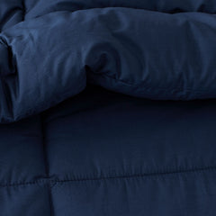 Classic Cool Cotton Percale Comforter - Navy, Full/Queen