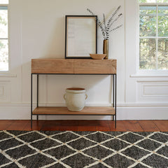 Kali Handwoven Jute Rug - Black, 2' 6" x 8' Runner