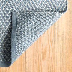 Diamond Handwoven Indoor/Outdoor Rug - Slate Blue, 3' x 5'