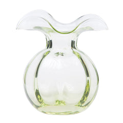 Hibiscus Glass Fluted Vases - Green, Small