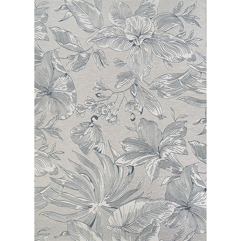 Flora Flat Woven Outdoor Rug - Gray, 4' x 5' 10"