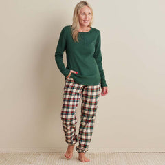 Family Flannel Women's Jogger Pants Pajama Set - Idyllwild, XXXL