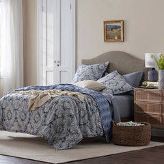 Royal Mirage Reversible Quilted Sham - Blue, King