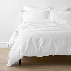 Classic Smooth Rayon Made From Bamboo Sateen Bed Duvet Cover - White, Twin/Twin XL
