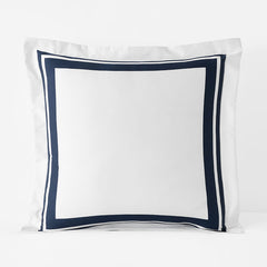 Double Border Premium Smooth Supima® Cotton Wrinkle-Free Sateen Sham - Navy, Euro