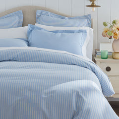 Classic Oxford Yarn-Dyed Stripe Sham - Blue/Beige, Standard
