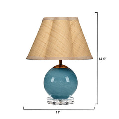 Handblown Glass Table Lamp - Blue