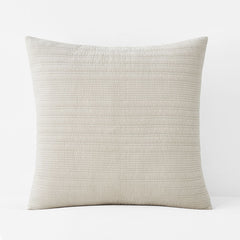 Line Stitch Velvet Quilted Sham - Light Sand, Euro