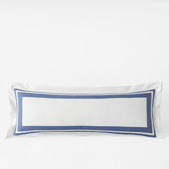Double Border Premium Smooth Supima® Cotton Wrinkle-Free Sateen Sham - Blue Dusk, Lumbar
