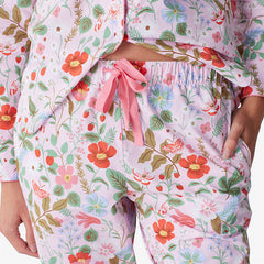Poplin Women's Pajama Set - Strawberry Fields, XS
