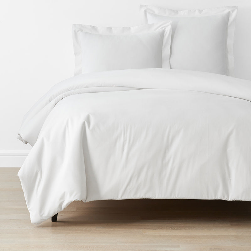 Brushed Cotton Duvet Cover - White, Twin