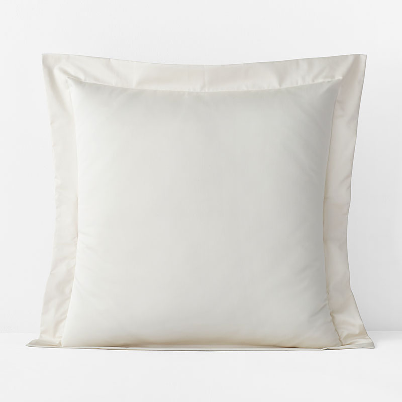 Premium Smooth Supima® Cotton Wrinkle-Free Sateen Sham - Ivory, Euro