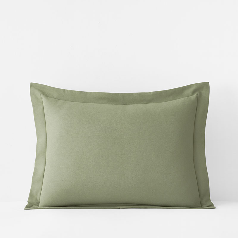 Classic Ultra-Cozy Cotton Velvet Flannel Sham - Willow Green, Standard