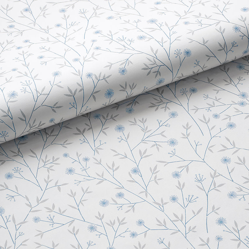 Ava Removable Wallpaper - Ditsy Floral Blue, Roll