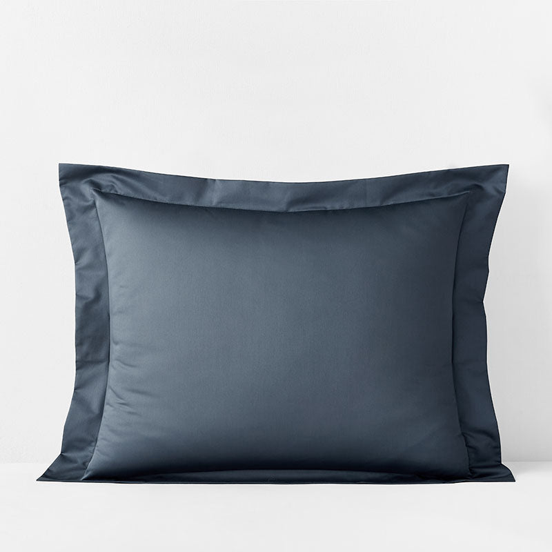 Premium Smooth Supima® Cotton Wrinkle-Free Sateen Sham - Steel Blue, King