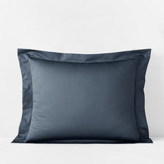 Premium Smooth Supima® Cotton Wrinkle-Free Sateen Sham - Steel Blue, Standard