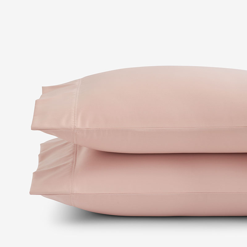 Premium Smooth Supima® Cotton Wrinkle-Free Sateen Pillowcase Set - Rose, Standard