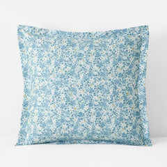Joyful Floral Classic Smooth Sateen Sham - Blue, Euro