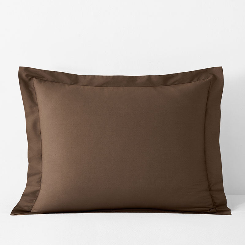 Classic Cool Cotton Percale Sham - Coffee, Standard