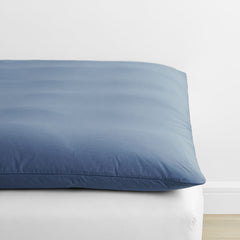 Classic Cool Cotton Percale Mattress Topper Cover - Slate Blue, Queen