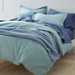 Premium Smooth Supima® Cotton Wrinkle-Free Sateen Fitted Bed Sheet - Cloud, Deep Pocket Cal. King