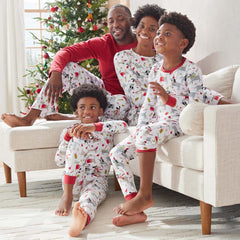 Family Printed Peruvian Cotton Men's Pajama Set - Holiday Paws, M