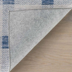 Modern Plaid Washable Rug - Blue, 2' x 3'