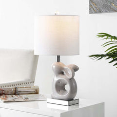Ceramic Animal Table Lamp - Gray, Bunny