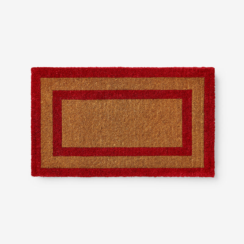Border Coir Doormat - Red, 18 in. x 30 in.