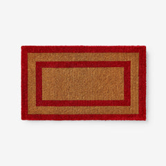 Border Coir Doormat - Red, 18 in. x 30 in.