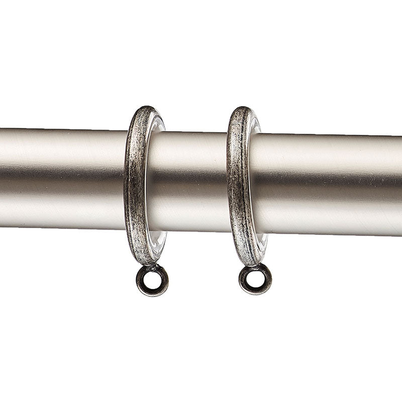 .75" Drapery Rings, Set of 10 - Pewter, OS
