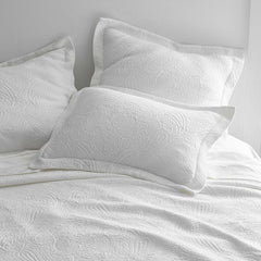 Hillcrest Cotton Matelassé Sham - Light Gray
