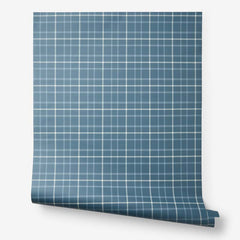 Plaid Removable Wallpaper - Mineral, Roll