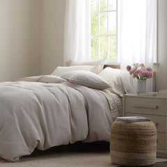 Mini Waffle Duvet Cover - Buff, King/Cal. King