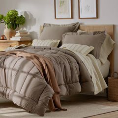 Classic Cool Cotton Percale Comforter - Mocha, Twin/Twin XL