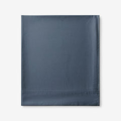Premium Smooth Supima® Cotton Wrinkle-Free Sateen Flat Bed Sheet - Steel Blue, Full