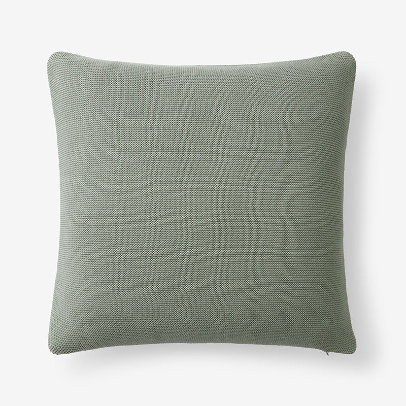 Classic All Season Breathable Cotton Knit Decorative Pillow Cover - Green