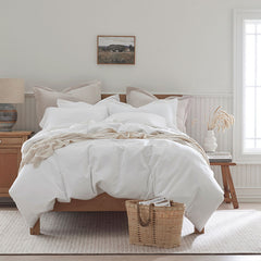 Classic Ultra-Cozy Cotton Velvet Flannel Pillowcase Set - White, King