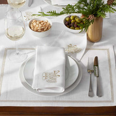 Metallic Cocktail Napkins, Set of 4 - Bells
