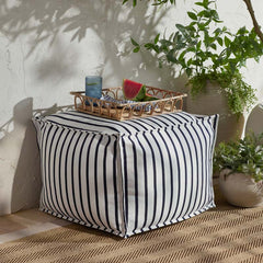 Indoor/Outdoor Pouf - Lido Stripe, Medium