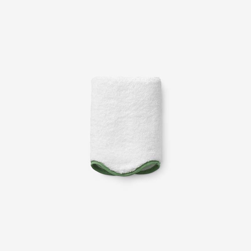 Scalloped Edge Washcloth - Green