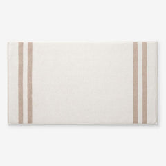 Mirage Aegean Cotton Reversible Stripe Bath Mat - Ecru, 20 in. x 36 in.