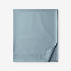 Classic Smooth Wrinkle-Free Sateen Flat Bed Sheet - Blue Shale, Queen