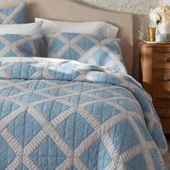 Bahati Quilted Sham - Blue Multi, Euro